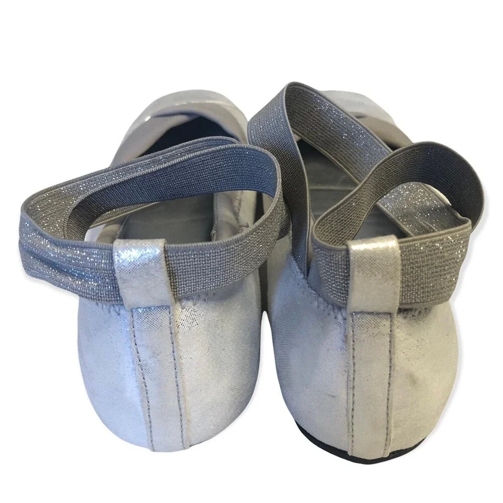 Hush Puppies Girls Silver Strappy Gemma Ballet Flat